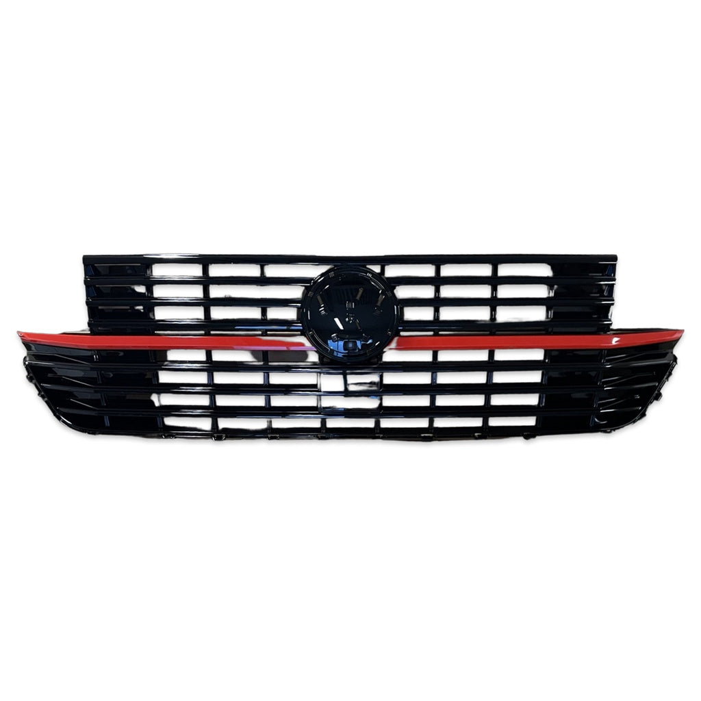 Kühlergrill Schwarz-Rot für VW T6.1 Multivan Transporter 2019-2024 Modell