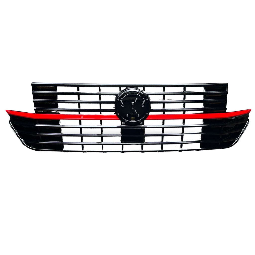 Kühlergrill Schwarz-Rot für VW T6.1 Multivan Transporter 2019-2024 Modell