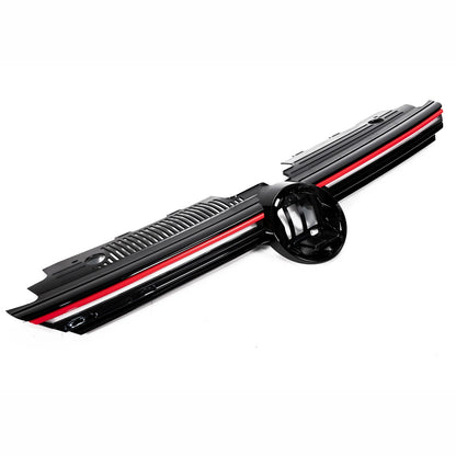 Kühlergrill mit LED Tagfahrlicht Rotem Streifen passend für VW Golf 8 2019-2024