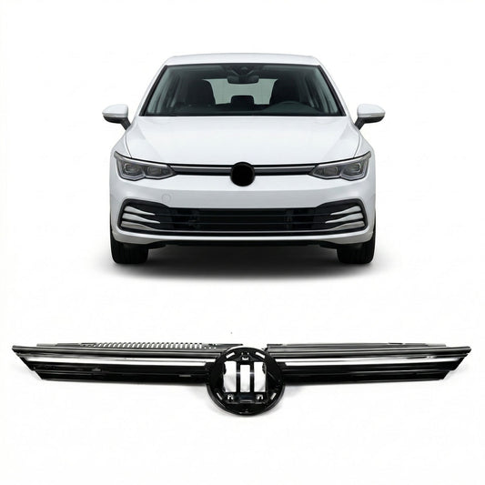 Kühlergrill mit LED Tagfahrlicht Chromstreifen passend für VW Golf 8 2019-heute
