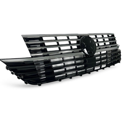 Kühlergrill Hochglanz Schwarz mit 5 Chromleisten passend für VW T6.1 2019-2024