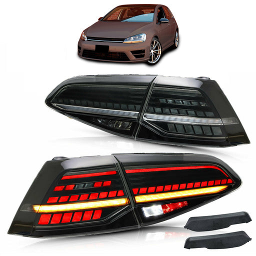VW Golf 7 / 7.5 LED Rückleuchten Black Smoke mit dynamischem Blinker