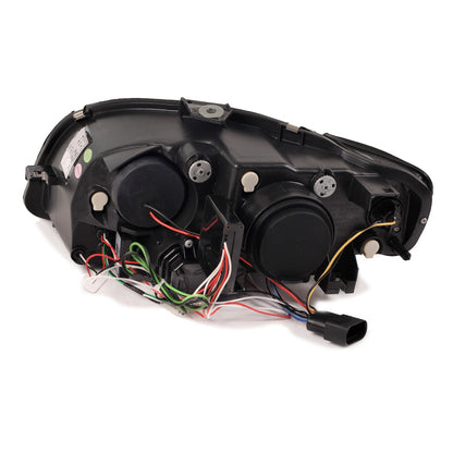 Scheinwerfer Halogen Schwarz mit Tagfahrlicht passend für Audi A4 B7 2005-2008