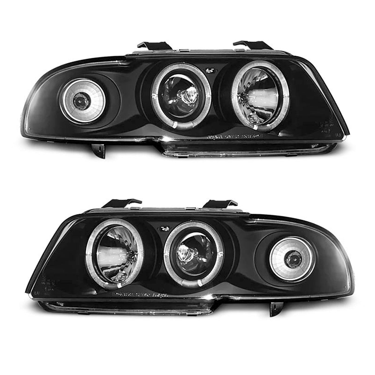 SCHEINWERFER ANGEL EYES SCHWARZ passend für Audi A4 11.94-12.98