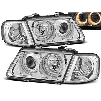 SCHEINWERFER ANGEL EYES CHROM passend für Audi A3 08.96-08.00