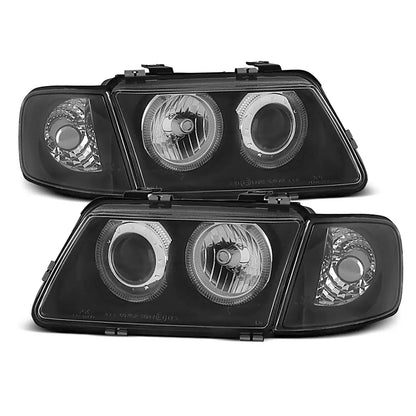 SCHEINWERFER ANGEL EYES SCHWARZ passend für Audi A3 08.96-08.00