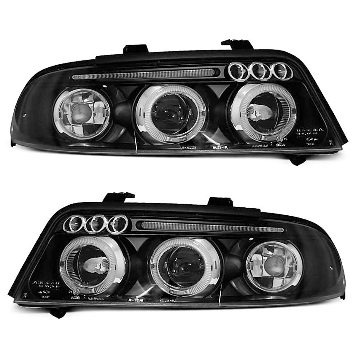 SCHEINWERFER ANGEL EYES SCHWARZ passend für Audi A4 01.99-09.00
