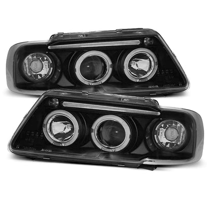 SCHEINWERFER ANGEL EYES SCHWARZ passend für Audi A3 8L 08.96-08.00