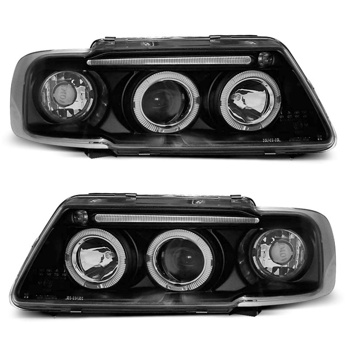 SCHEINWERFER ANGEL EYES SCHWARZ passend für Audi A3 8L 08.96-08.00