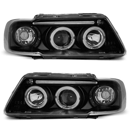 SCHEINWERFER ANGEL EYES SCHWARZ passend für Audi A3 8L 08.96-08.00