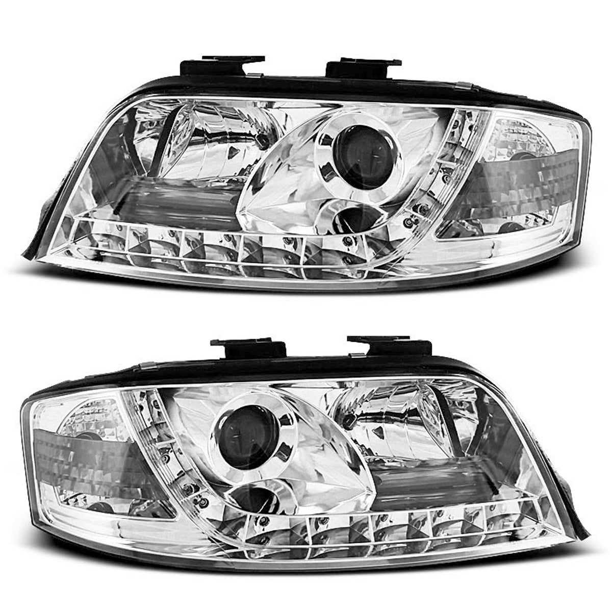 Scheinwerfer Tagfahrlicht Chrom passend für Audi A6 06.01-05.04