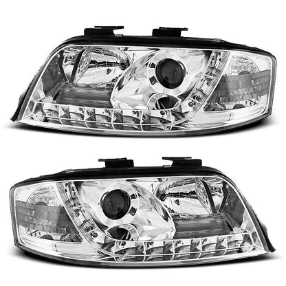 Scheinwerfer Tagfahrlicht Chrom passend für Audi A6 06.01-05.04