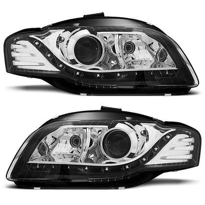 Scheinwerfer Tagfahrlicht Schwarz passend für Audi A4 B7 11.04-03.08