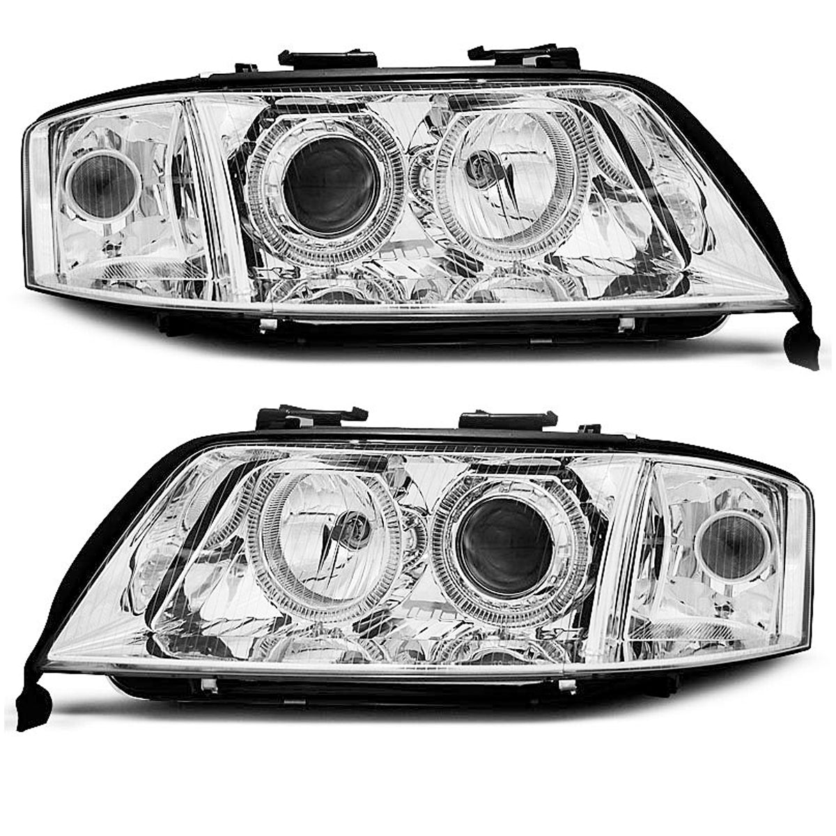 Xenon Scheinwerfer Angel Eyes Chrom passend für Audi A6 06.01-05.04