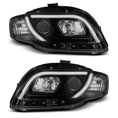 Scheinwerfer Röhrenlicht Schwarz passend für Audi A4 B7 11.04-03.08
