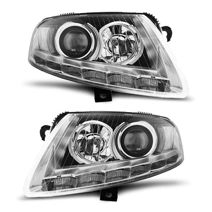 Xenon Scheinwerfer True DRL Chrom passend für Audi A6 C6 04.04-08