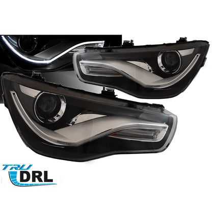 Scheinwerfer True DRL Schwarz passend für Audi A1 04.10-12.14