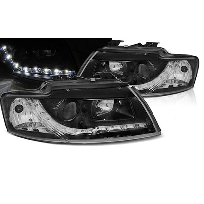 Scheinwerfer Daylight Schwarz passend für Audi A4 B6 Cabrio 02-06