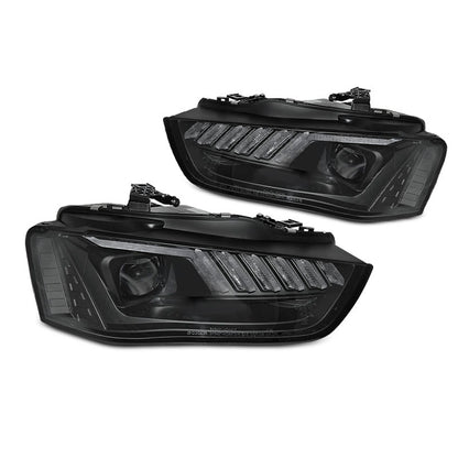 Scheinwerfer LED Schwarz SEQ passend für Audi A4 B8 12-15