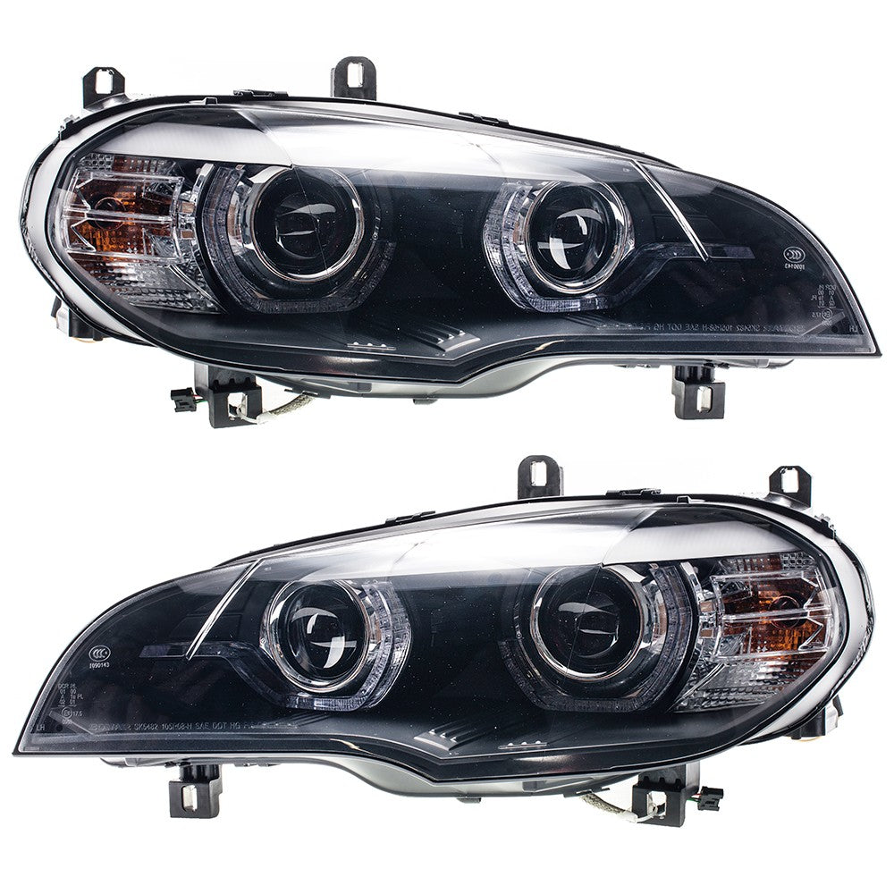 Xenon Schwarz DRL Scheinwerfer passend für BMW X5 (E70) 2008-2010