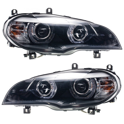 Xenon Schwarz DRL Scheinwerfer passend für BMW X5 (E70) 2008-2010