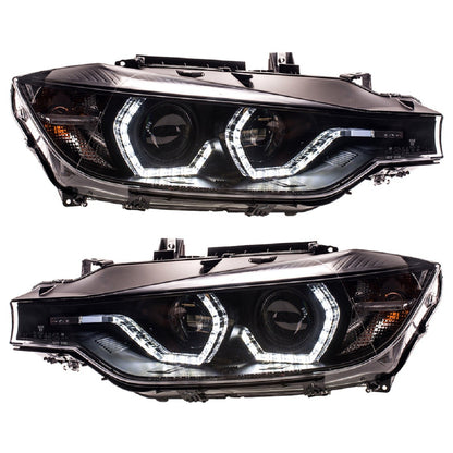 Xenon Schwarz DRL Scheinwerfer passend für BMW 3er F30/F31 2012-2015