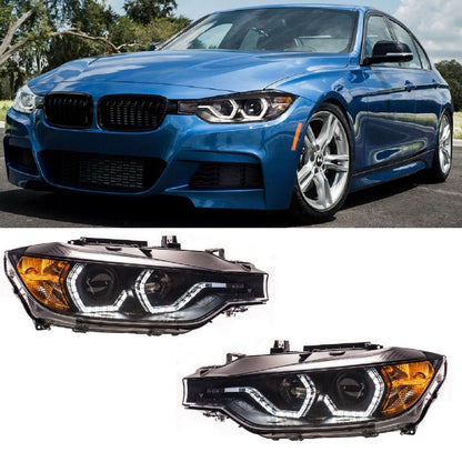 Xenon Schwarz DRL Scheinwerfer passend für BMW 3er F30/F31 2012-2015