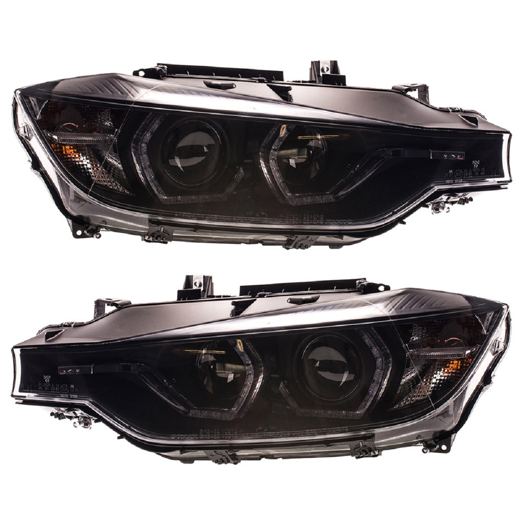 Scheinwerfer Xenon Schwarz mit Tagfahrlicht passend für BMW 3er (F30) Limousine und (F31) Touring Vor-Facelift 2012-2015