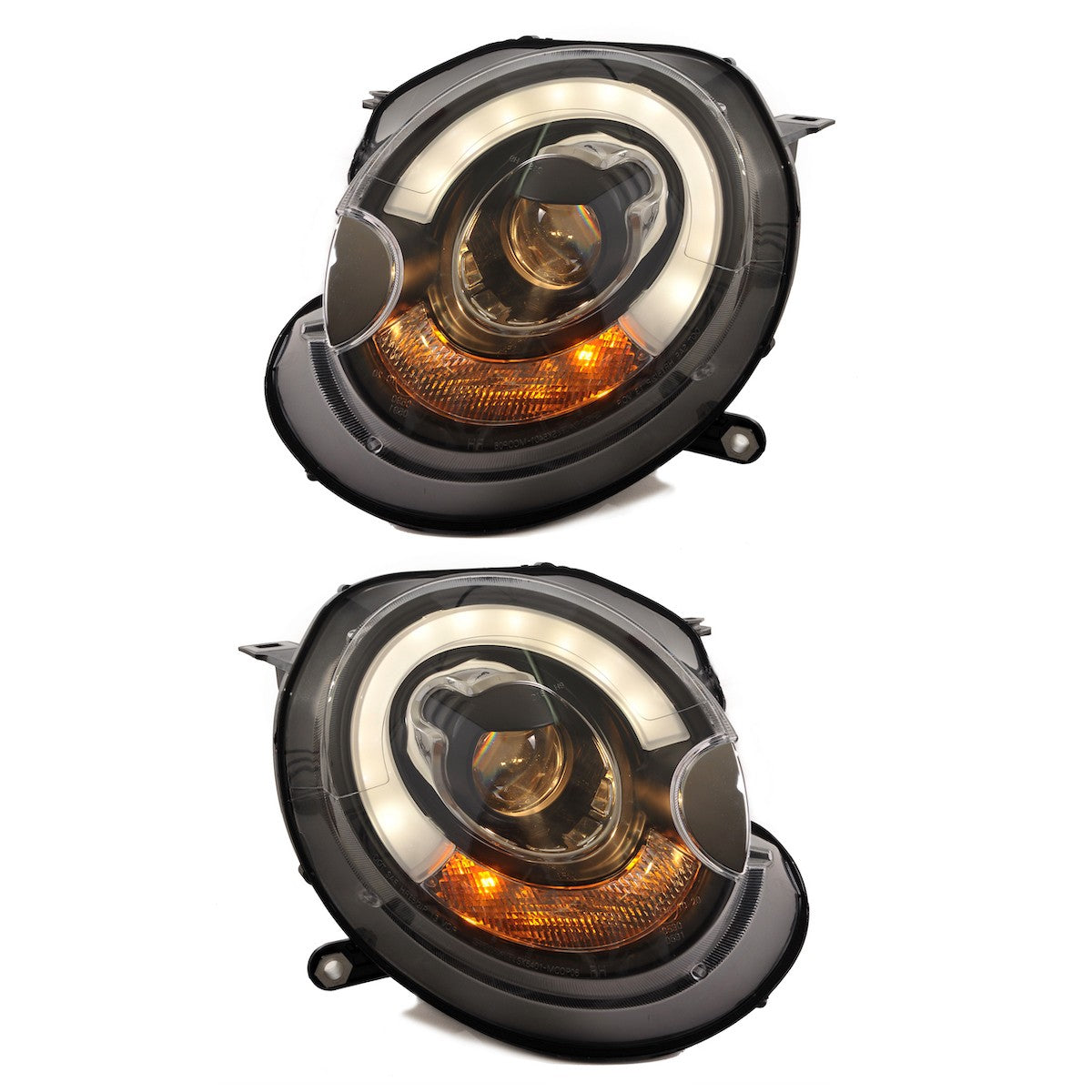 Schwarzes Halogen Scheinwerfer Set passend für MINI Hatchback (R56) 2006-2010