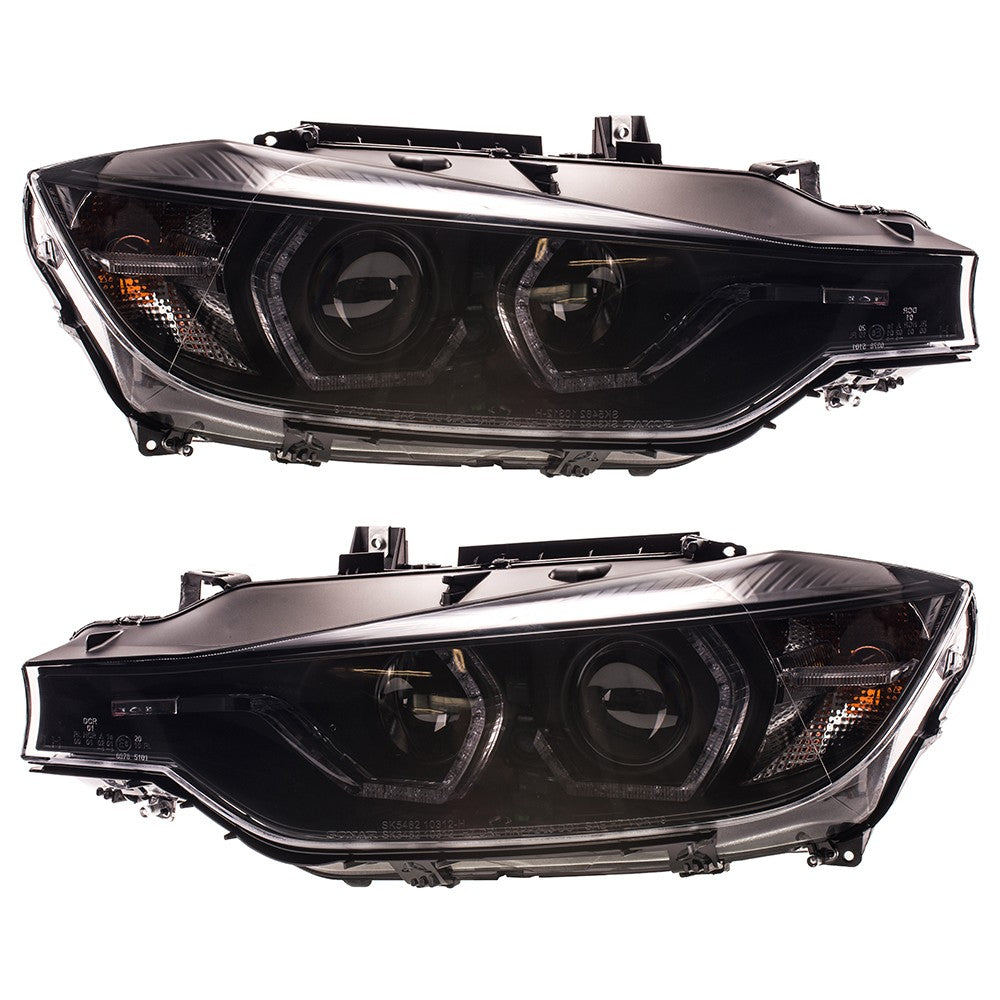 Halogen Schwarz DRL Scheinwerfer passend für BMW 3er F30 F31 2015-2018