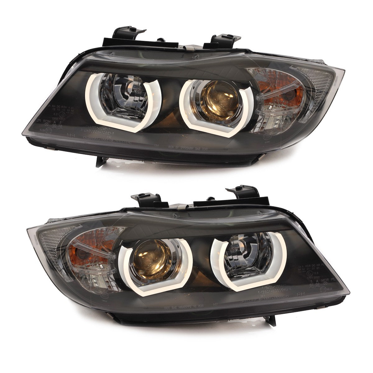 Scheinwerfer Set Halogen Schwarz passend für BMW 3er E90 E91 2005-2012