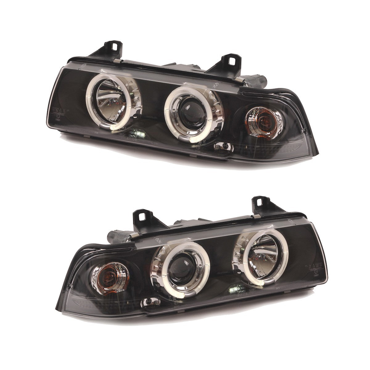 Schwarzes Halogen Scheinwerfer Set passend für BMW 3er E36 Coupé/Convertible 1992-1998