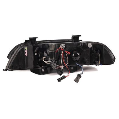 Schwarze CCFL Halogen Scheinwerfer passend für BMW 5er E39 1995-2003