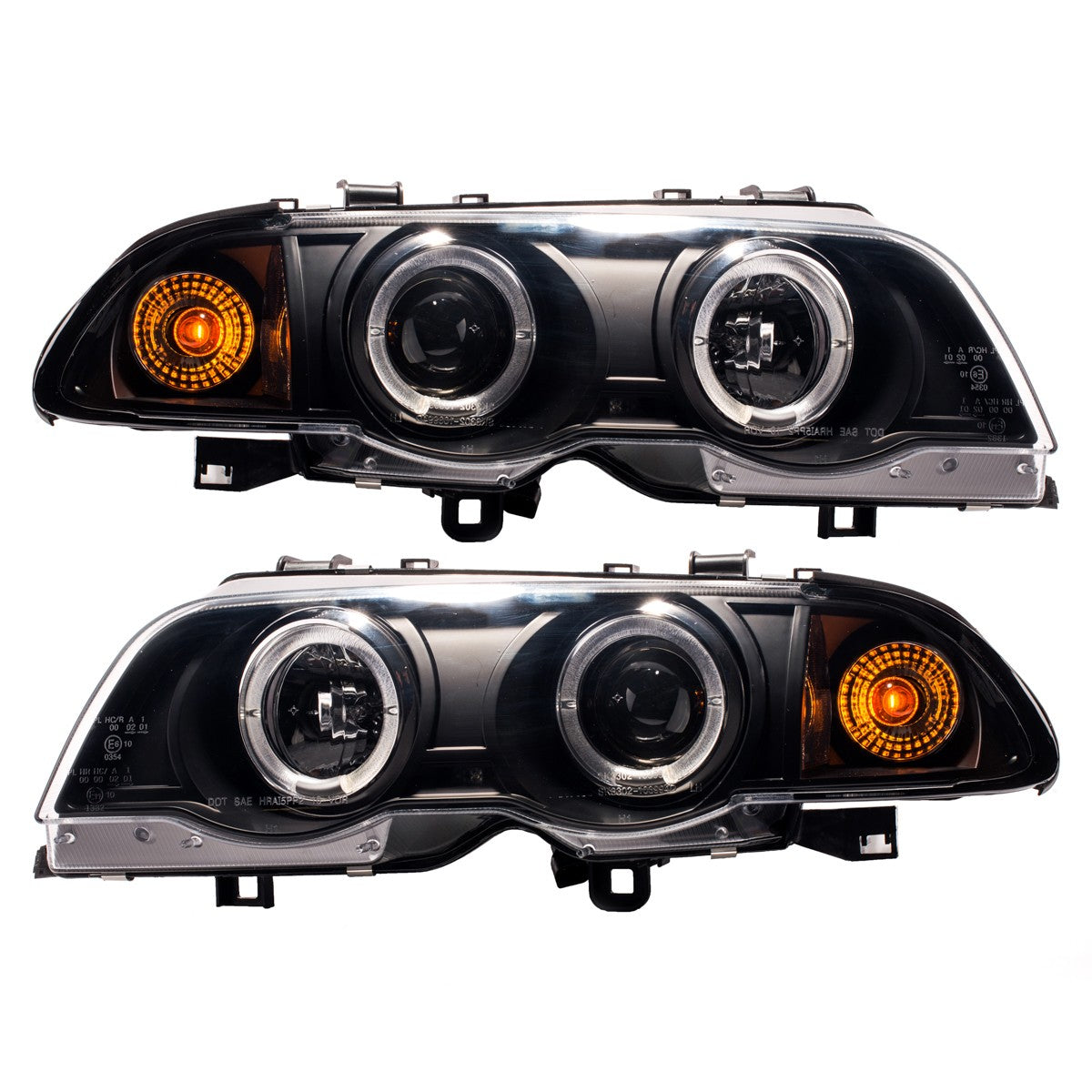 Halogenscheinwerfer Schwarz passend für BMW 3er E46 Limousine Touring 1998-2001