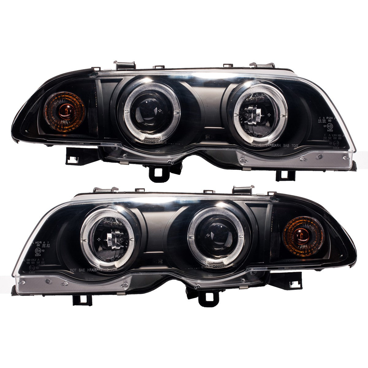Halogenscheinwerfer Schwarz passend für BMW 3er E46 Limousine Touring 1998-2001