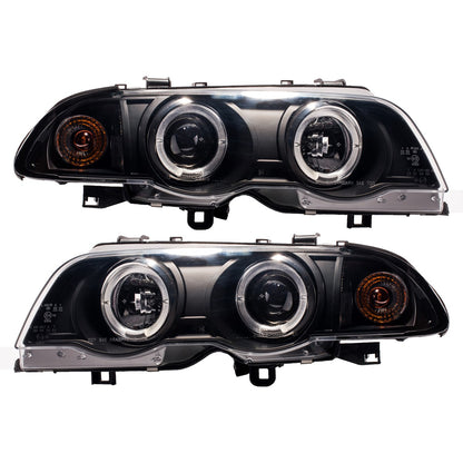 Halogenscheinwerfer Schwarz passend für BMW 3er E46 Limousine Touring 1998-2001