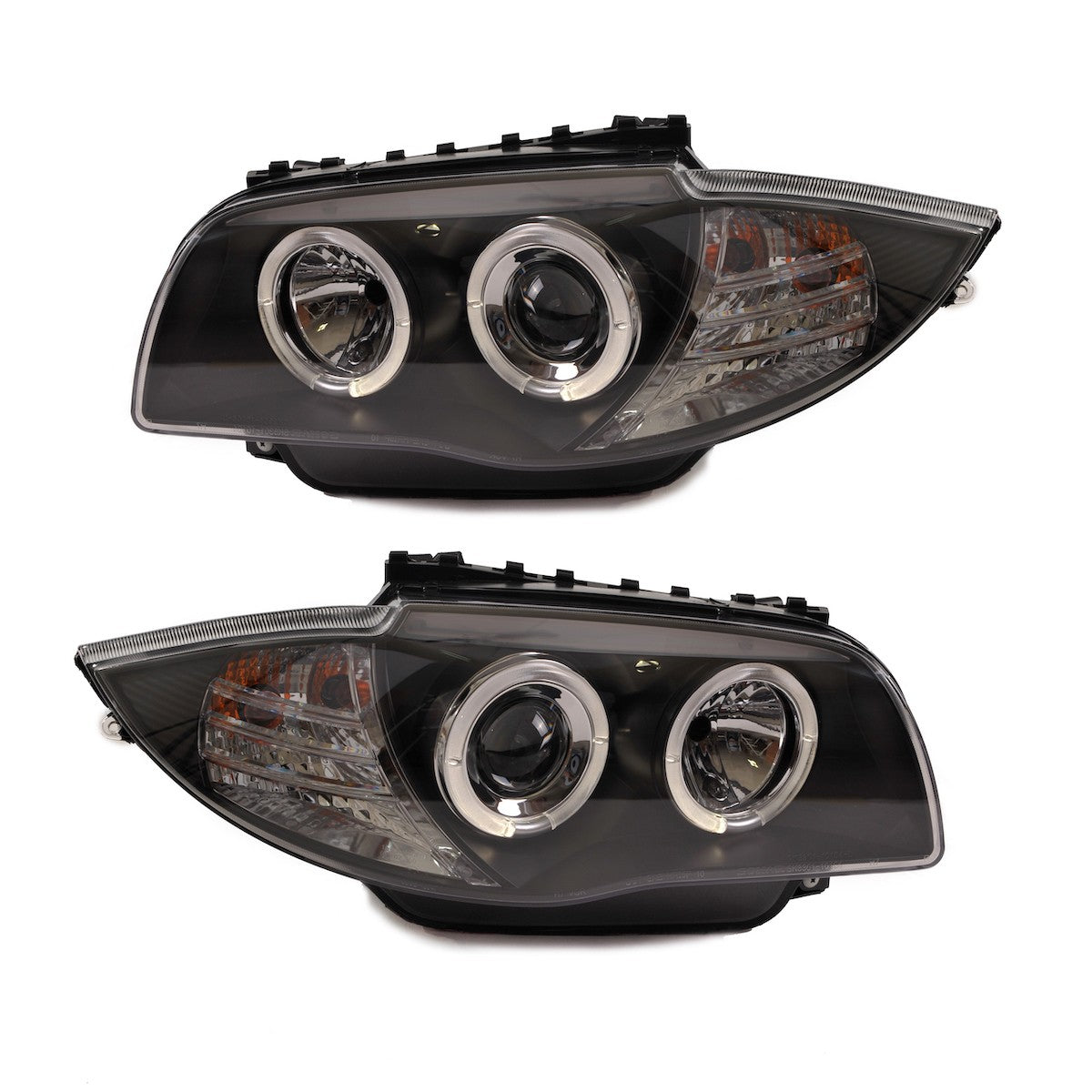Schwarze Halogenscheinwerfer passend für BMW 1er E81 E87 E82 E88 2004-2011
