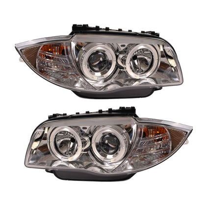 Halogen Chrom Scheinwerfer passend für BMW 1er E81 E87 E82 E88 2004-2011