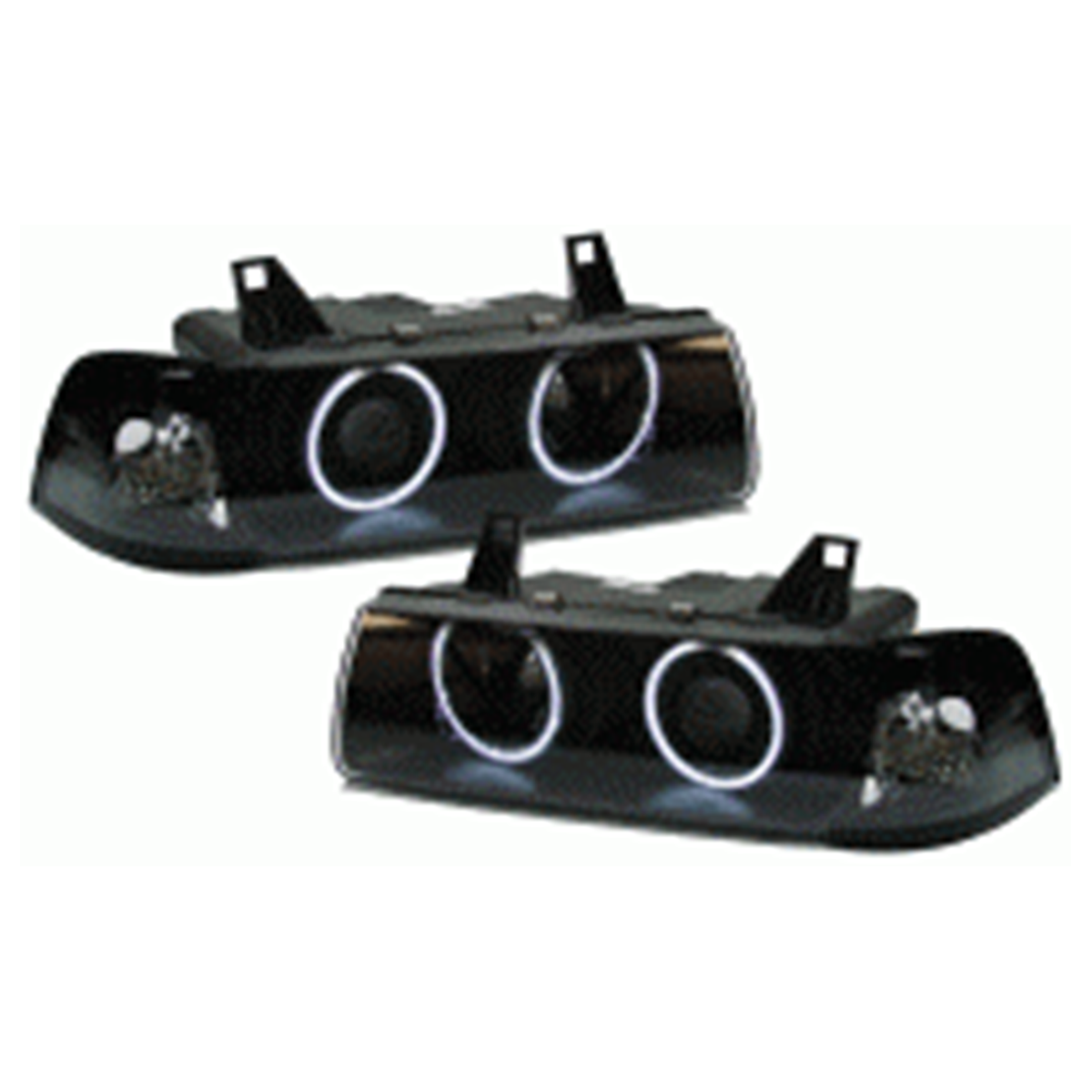 Schwarze CCFL Halogen Scheinwerfer passend für BMW 3er E36 Coupé/Conv 1991-1999
