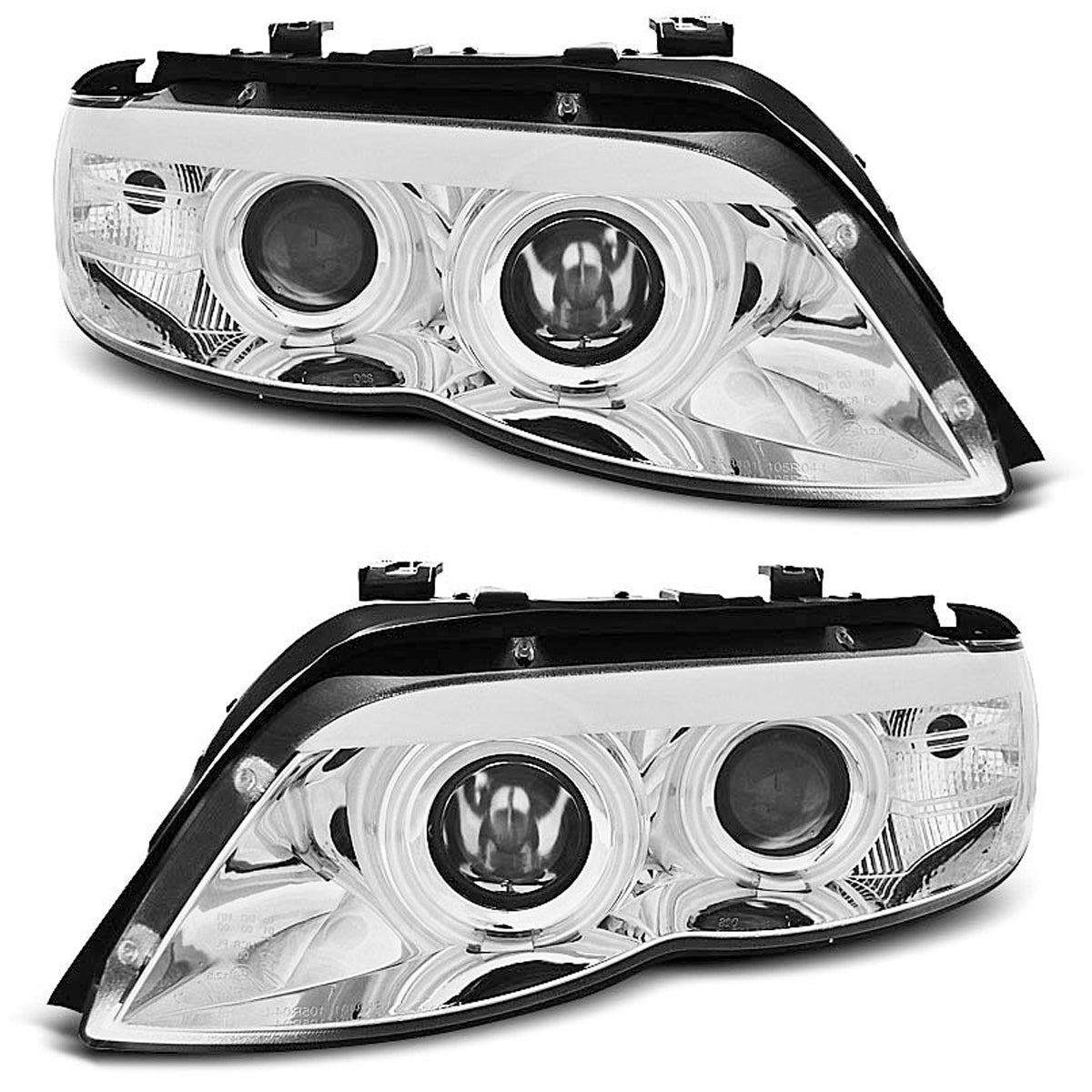 Xenon Scheinwerfer Angel Eyes Chrom passend für BMW X5 E53 11.03-06