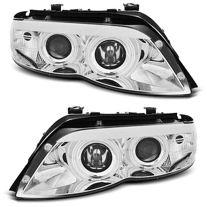 Xenon Scheinwerfer Angel Eyes Chrom passend für BMW X5 E53 11.03-06