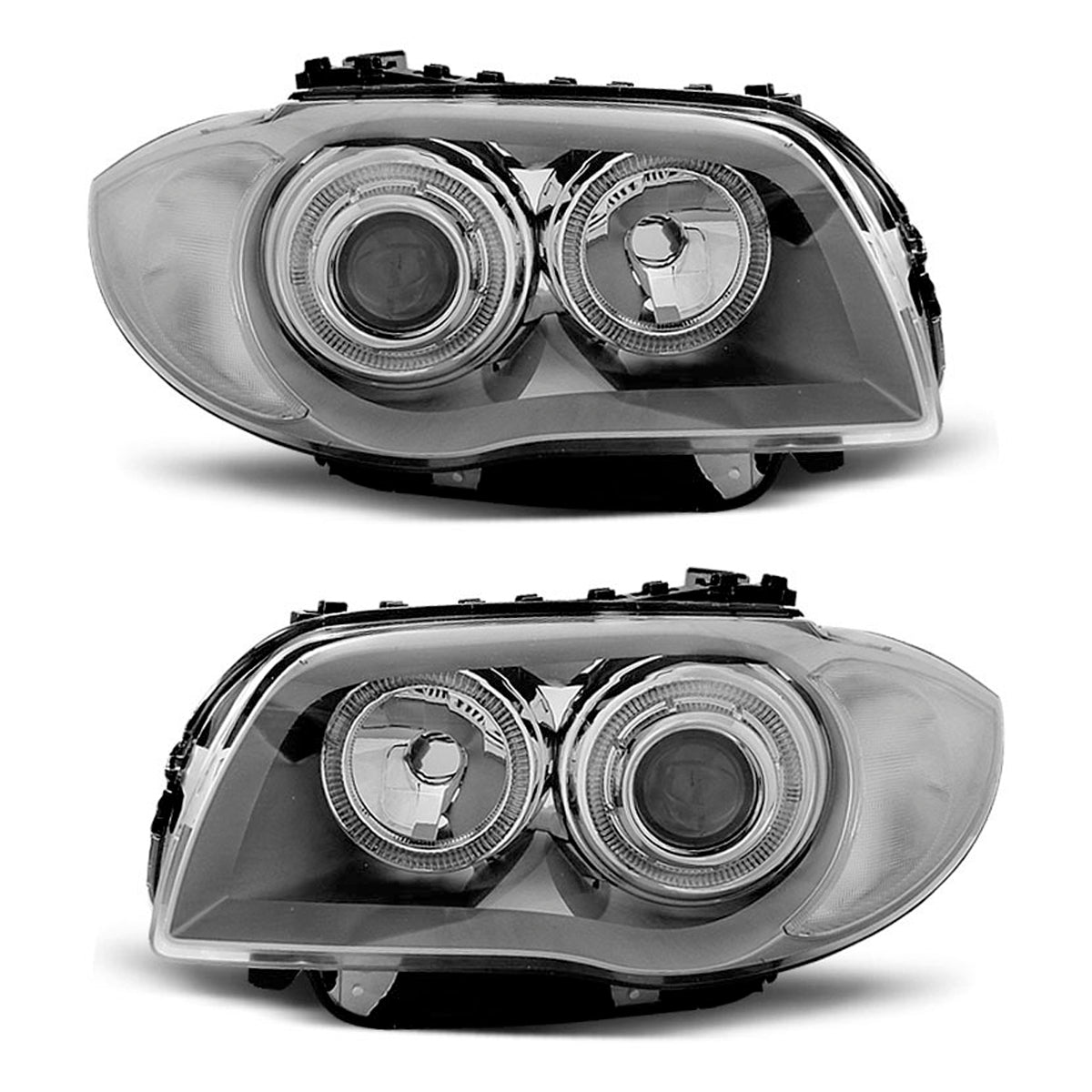 Scheinwerfer Angel Eyes Chrom passend für BMW 1 E87/E81/82/88 04-11