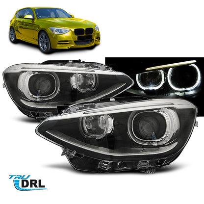 Scheinwerfer True DRL Schwarz passend für BMW F20 / 21 11-12.14