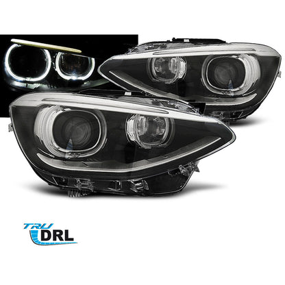 Scheinwerfer True DRL Schwarz passend für BMW F20 / 21 11-12.14
