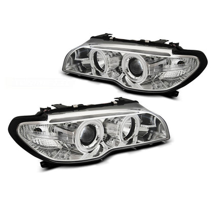 Scheinwerfer Angel Eyes CCFL Chrom passend für BMW E46 04.03-06 Coupé Cabrio