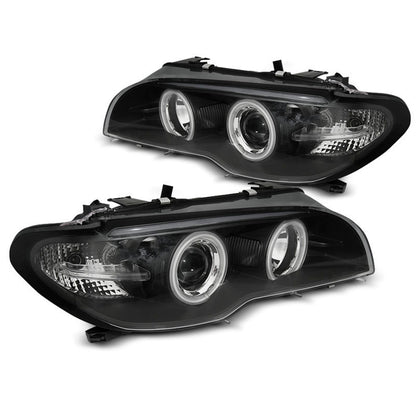 Xenon Scheinwerfer Angel Eyes CCFL Schwarz passend für BMW E46 04.03-06 Coupé Cabrio