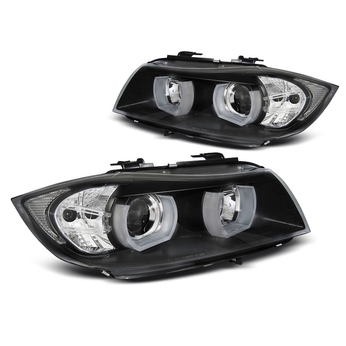 XENON Scheinwerfer U-LED Licht 3D Schwarz passend für BMW E90/E91 03.05-08.08