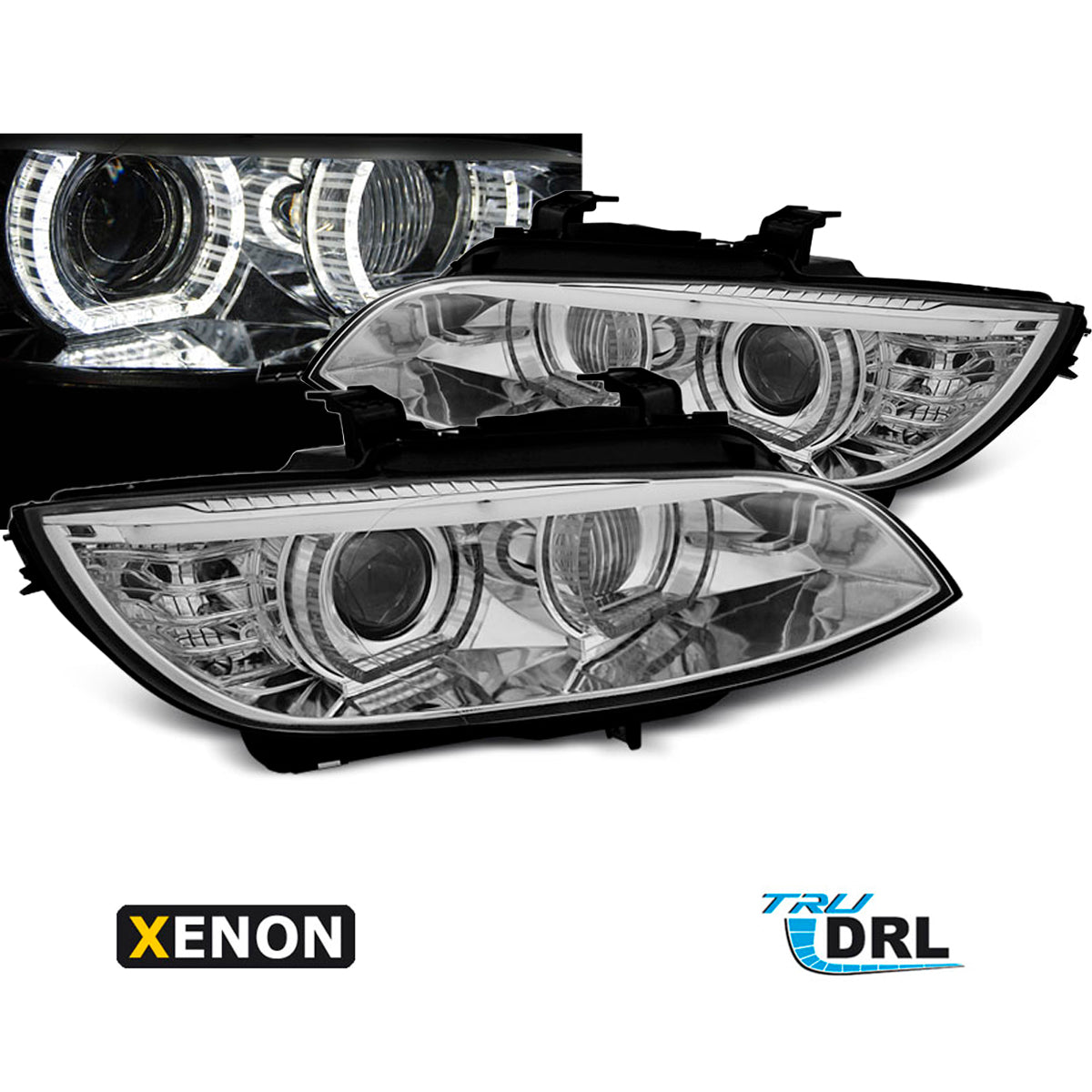 XENON Scheinwerfer Angel Eyes LED Chrom AFS passend für BMW E92/E93 06-10