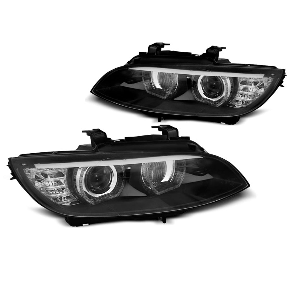 XENON Scheinwerfer Angel Eyes LED Schwarz passend für BMW E92/E93 06-10