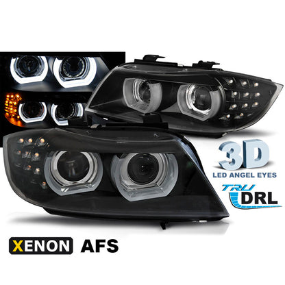 Xenon Scheinwerfer LED DRL Schwarz AFS passend für BMW E90/E91 09-11